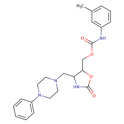 O=C1NC(C(O1)COC(=O)Nc1cccc(c1)C)CN1CCN(CC1)c1ccccc1
