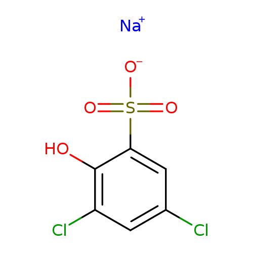 Clc1cc(Cl)c(c(c1)S(=O)(=O)[O-])O.[Na+]