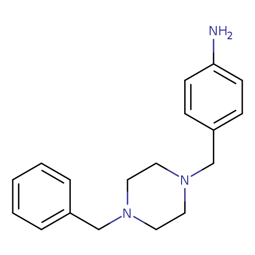 Nc1ccc(cc1)CN1CCN(CC1)Cc1ccccc1