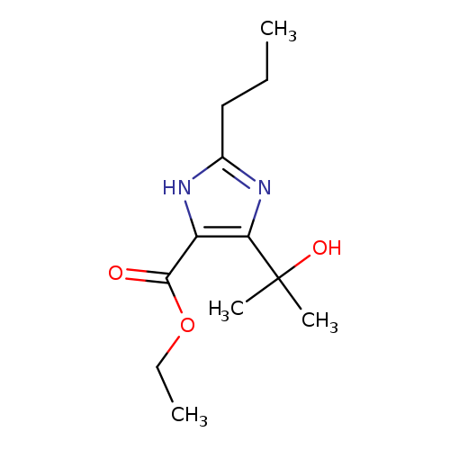 CCOC(=O)c1[nH]c(nc1C(O)(C)C)CCC