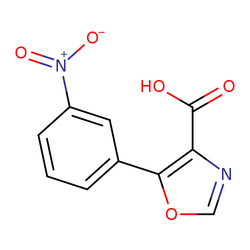 [O-][N+](=O)c1cccc(c1)c1ocnc1C(=O)O