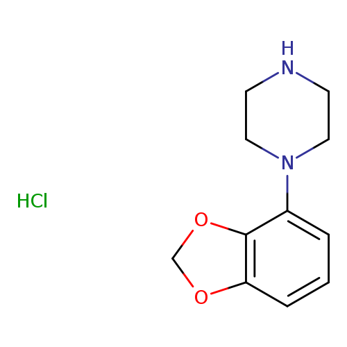 N1CCN(CC1)c1cccc2c1OCO2.Cl