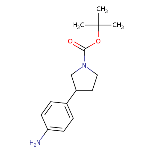 Nc1ccc(cc1)C1CCN(C1)C(=O)OC(C)(C)C