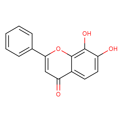 Oc1ccc2c(c1O)oc(cc2=O)c1ccccc1