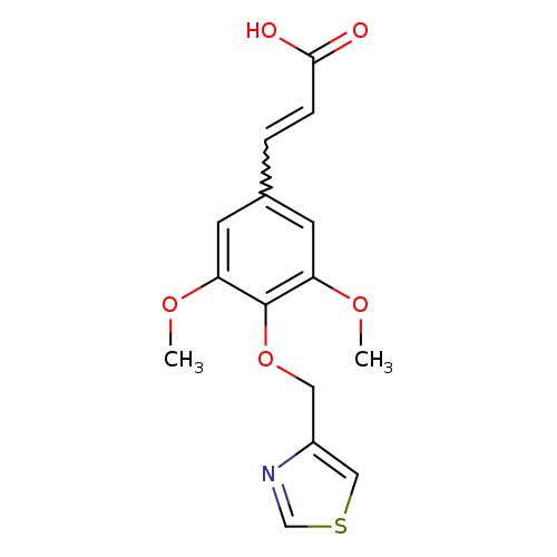 COc1cc(C=CC(=O)O)cc(c1OCc1ncsc1)OC