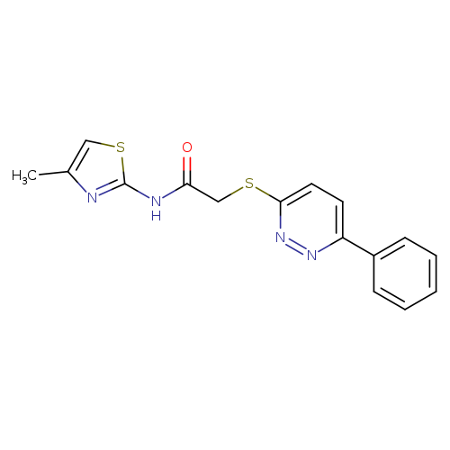 O=C(Nc1scc(n1)C)CSc1ccc(nn1)c1ccccc1