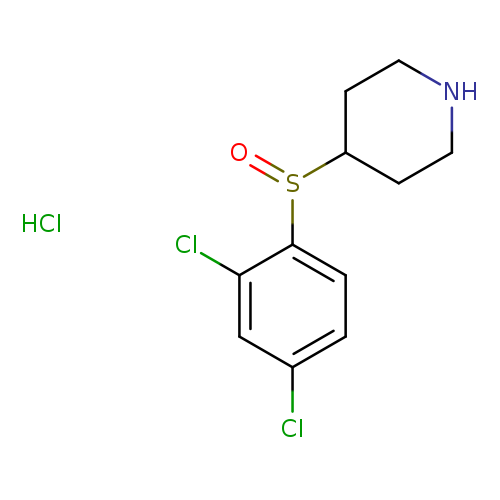 Clc1ccc(c(c1)Cl)S(=O)C1CCNCC1.Cl
