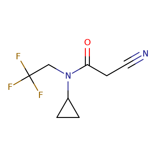 N#CCC(=O)N(C1CC1)CC(F)(F)F