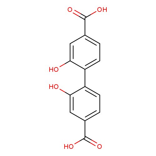 c1cc(c(cc1C(=O)O)O)c2ccc(cc2O)C(=O)O