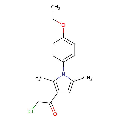 CCOc1ccc(cc1)n1c(C)cc(c1C)C(=O)CCl
