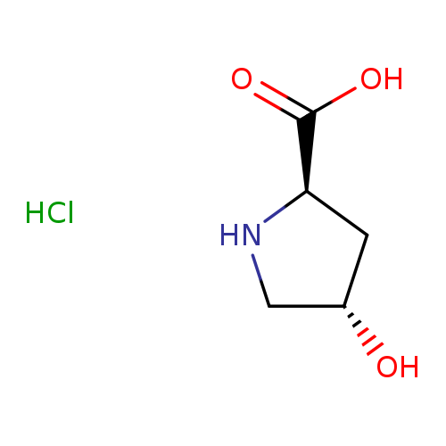 O[C@@H]1CN[C@H](C1)C(=O)O.Cl