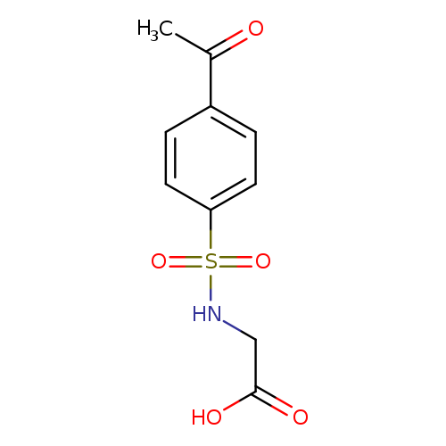 OC(=O)CNS(=O)(=O)c1ccc(cc1)C(=O)C