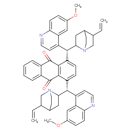 C=CC1CN2CCC1CC2[C@@H](c1ccnc2c1cc(OC)cc2)c1ccc(c2c1C(=O)c1ccccc1C2=O)[C@H](c1ccnc2c1cc(OC)cc2)C1CC2CCN1CC2C=C