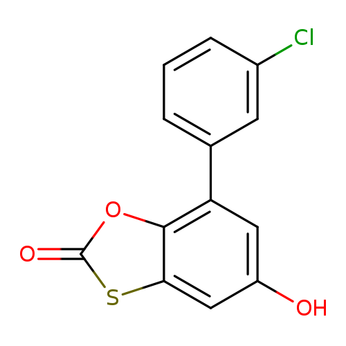 Oc1cc2sc(=O)oc2c(c1)c1cccc(c1)Cl