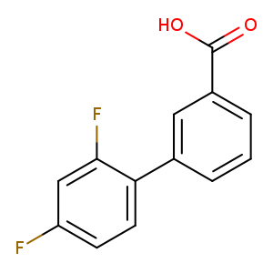 Fc1ccc(c(c1)F)c1cccc(c1)C(=O)O