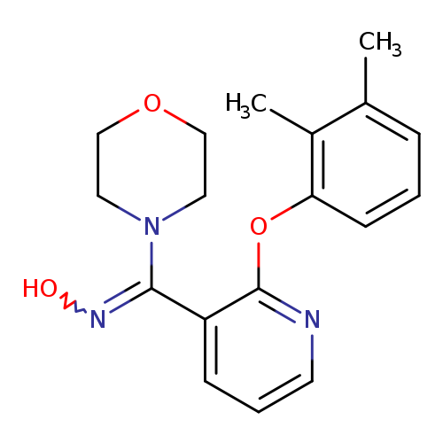 ON=C(c1cccnc1Oc1cccc(c1C)C)N1CCOCC1