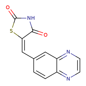 O=C1NC(=O)/C(=Cc2ccc3c(c2)nccn3)/S1