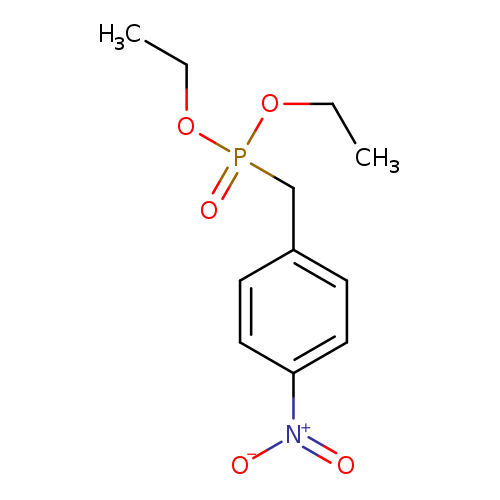 CCOP(=O)(Cc1ccc(cc1)[N+](=O)[O-])OCC