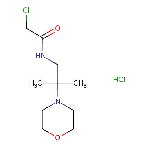 ClCC(=O)NCC(N1CCOCC1)(C)C.Cl