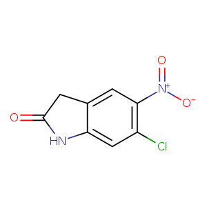 O=C1Nc2c(C1)cc(c(c2)Cl)[N+](=O)[O-]