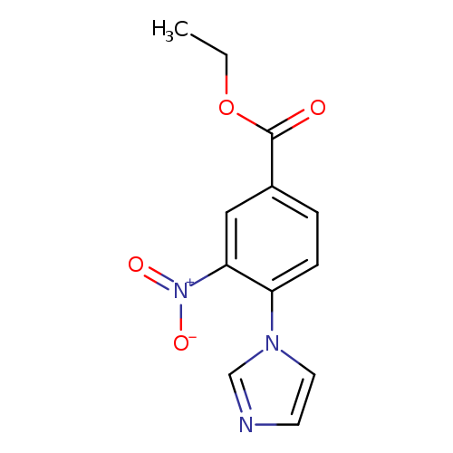 CCOC(=O)c1ccc(c(c1)[N+](=O)[O-])n1cncc1