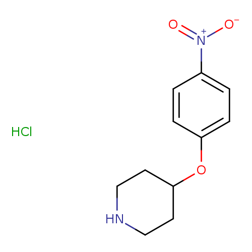 [O-][N+](=O)c1ccc(cc1)OC1CCNCC1.Cl