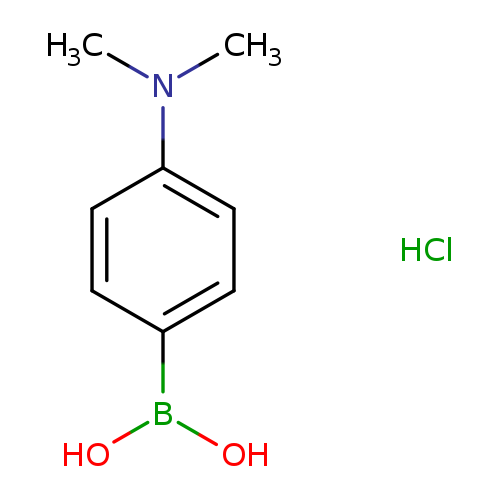 OB(c1ccc(cc1)N(C)C)O.Cl