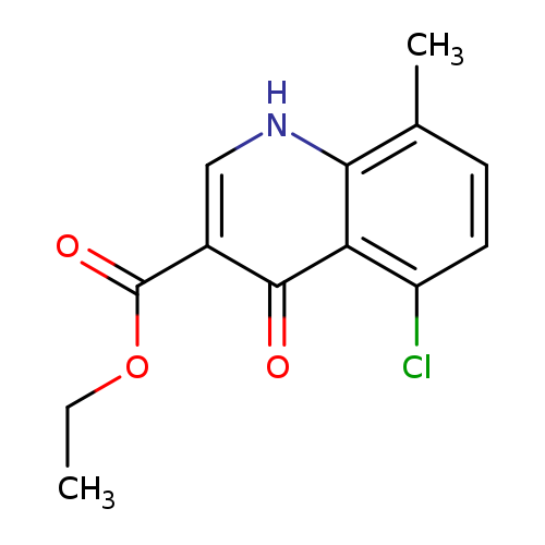 CCOC(=O)c1c[nH]c2c(c1=O)c(Cl)ccc2C