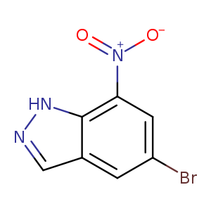 Brc1cc2cn[nH]c2c(c1)[N+](=O)[O-]