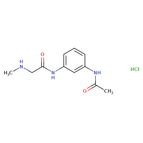CNCC(=O)Nc1cccc(c1)NC(=O)C.Cl