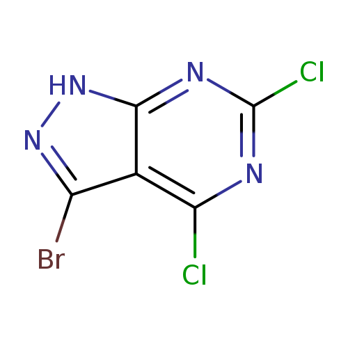 Clc1nc(Cl)c2c(n1)[nH]nc2Br