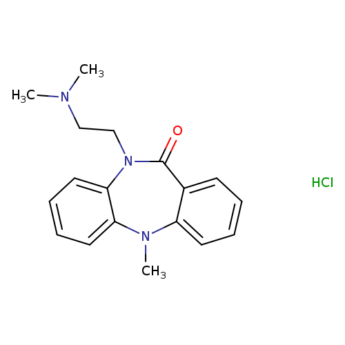 CN(CCn1c2ccccc2n(c2c(c1=O)cccc2)C)C.Cl