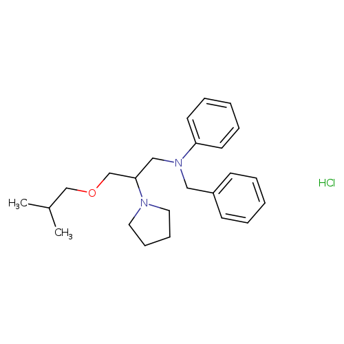 CC(COCC(N1CCCC1)CN(c1ccccc1)Cc1ccccc1)C.Cl