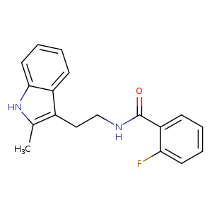 O=C(c1ccccc1F)NCCc1c(C)[nH]c2c1cccc2
