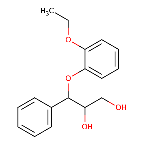 CCOc1ccccc1OC(c1ccccc1)C(CO)O