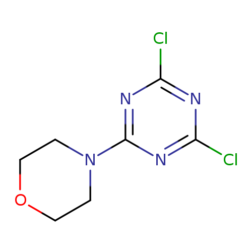 Clc1nc(nc(n1)Cl)N1CCOCC1