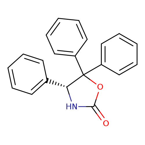 O=C1N[C@@H](C(O1)(c1ccccc1)c1ccccc1)c1ccccc1