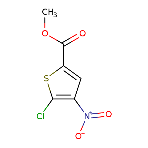 COC(=O)c1sc(c(c1)[N+](=O)[O-])Cl