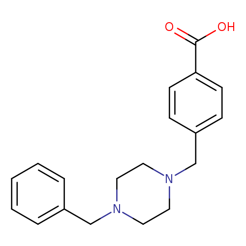 OC(=O)c1ccc(cc1)CN1CCN(CC1)Cc1ccccc1