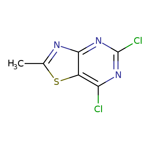 Clc1nc(Cl)c2c(n1)nc(s2)C