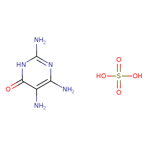 OS(=O)(=O)O.Nc1nc(N)c(c(=O)[nH]1)N