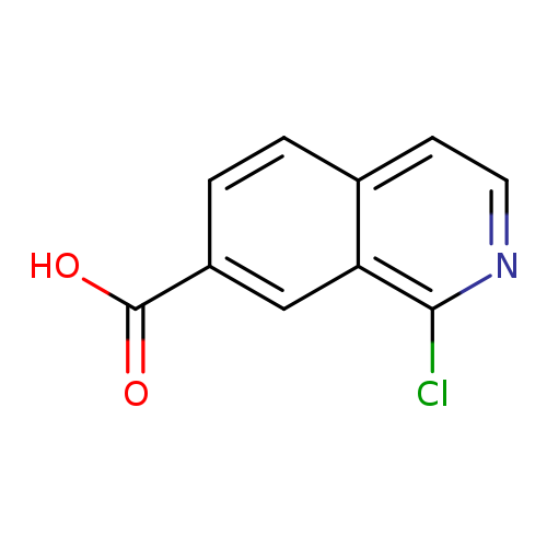 OC(=O)c1ccc2c(c1)c(Cl)ncc2