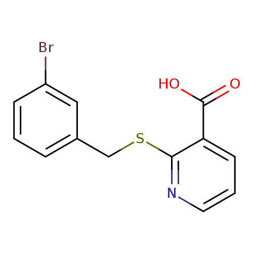 Brc1cccc(c1)CSc1ncccc1C(=O)O