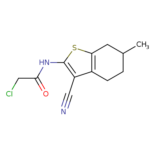 ClCC(=O)Nc1sc2c(c1C#N)CCC(C2)C