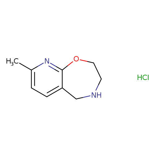 Cc1ccc2c(n1)OCCNC2.Cl