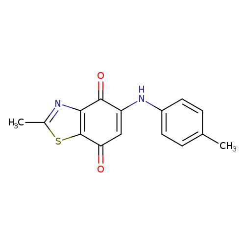 Cc1ccc(cc1)NC1=CC(=O)c2c(C1=O)nc(s2)C
