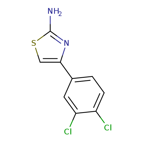 Nc1scc(n1)c1ccc(c(c1)Cl)Cl