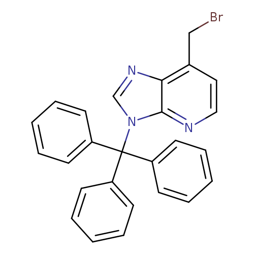 BrCc1ccnc2c1ncn2C(c1ccccc1)(c1ccccc1)c1ccccc1