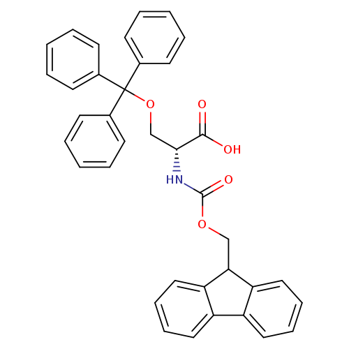 O=C(N[C@@H](C(=O)O)COC(c1ccccc1)(c1ccccc1)c1ccccc1)OCC1c2ccccc2c2c1cccc2