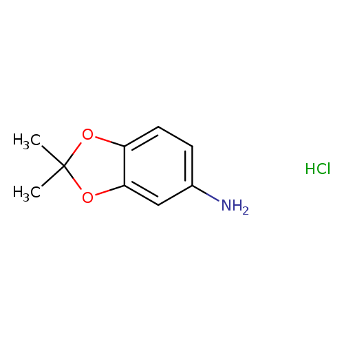 Nc1ccc2c(c1)OC(O2)(C)C.Cl